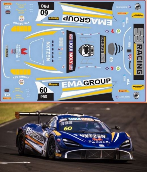Mclaren 720S GT3 59Racing EMA Group Bathurst 2020 #60 Scale 1:32 - Copy - Copy